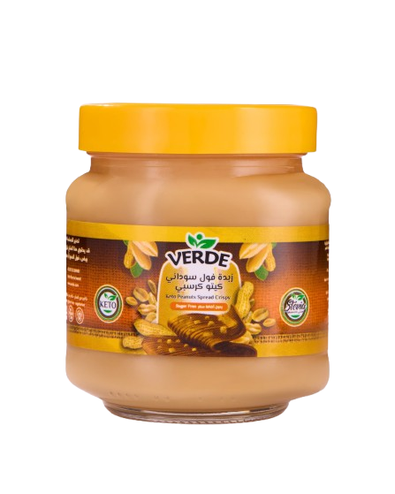 Verde Keto peanuts spread Crispy 350 GM زبدة الفول السوداني فيردي كيتو المقرمشة 350 جرام - Image 1